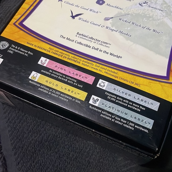 Vintage Dorothy, Wizard of Oz, collectible BARBIE 2006 Pink Label, original box - Picture 10 of 16